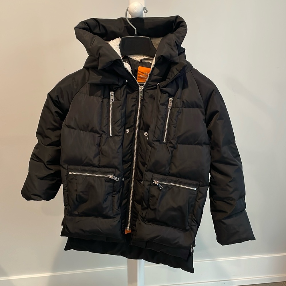 Orolay Hooded Down Coat Girl's Quilted Puffer Jacket size 8-9 Black